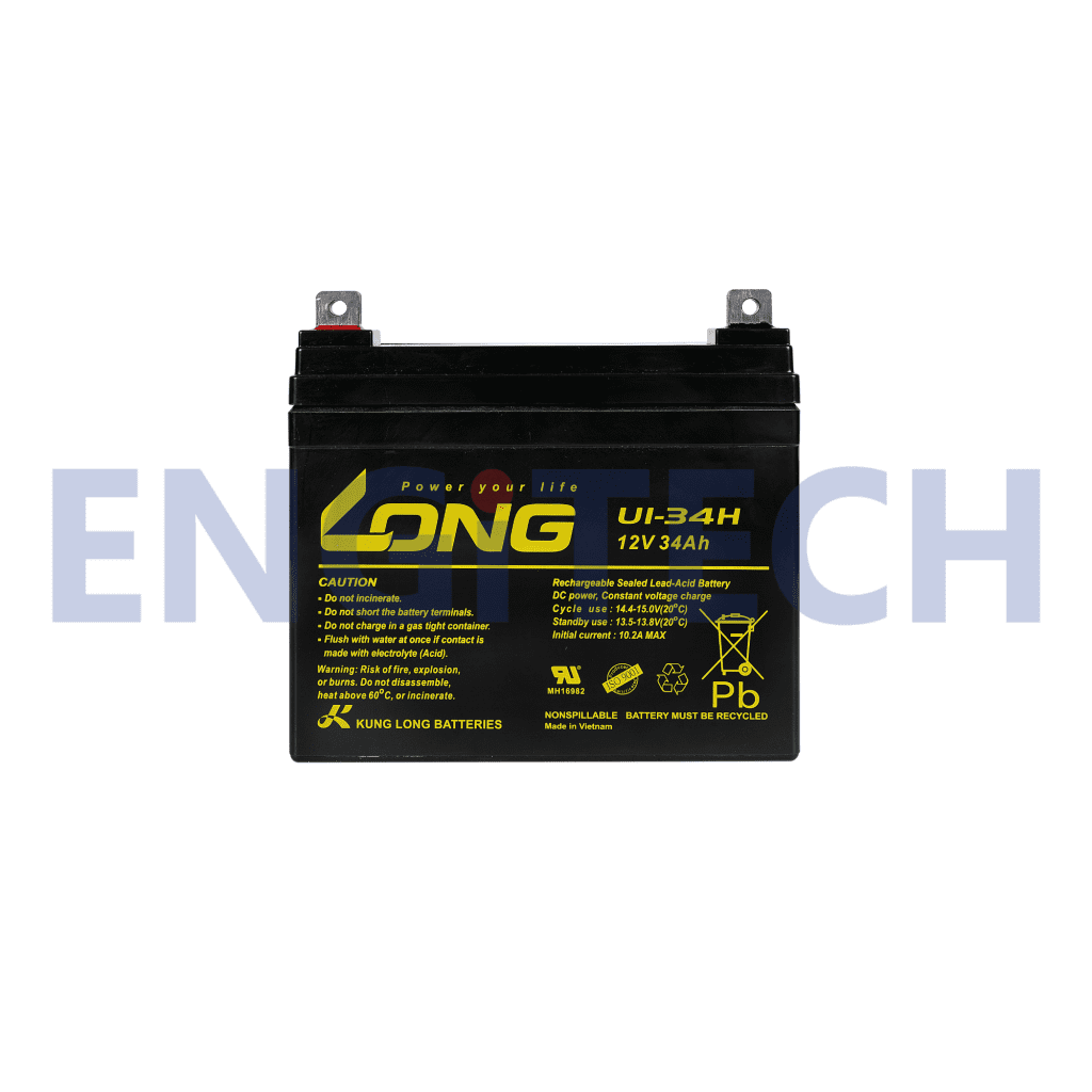 Long VRLA Battery ลอง แบตเตอรี่ แบตแห้ง U1-34H