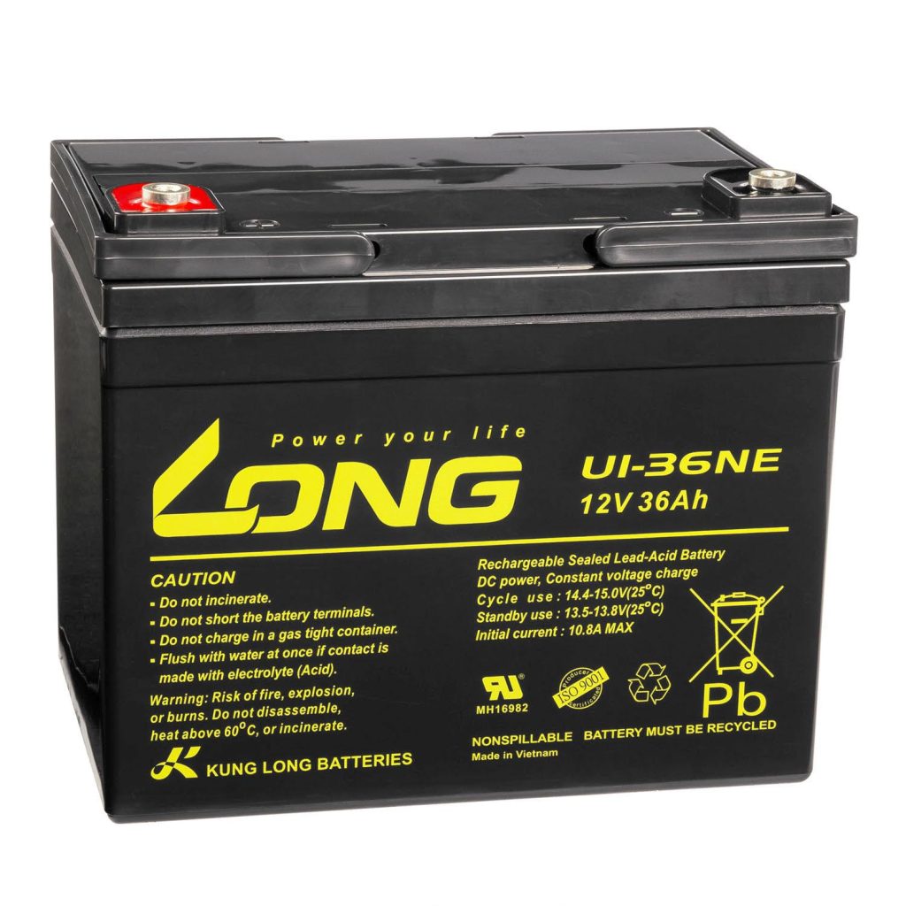 Long VRLA Battery ลอง แบตเตอรี่ แบตแห้ง U1-36NE